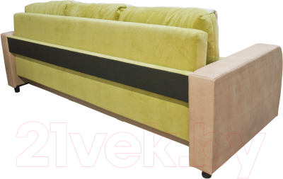 Диван Домовой Визит-7 3(80) (Cordroy 215/Кожзам РН2535-2А)