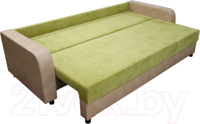 Диван Домовой Визит-7 3(80) (Cordroy 215/Кожзам РН2535-2А)