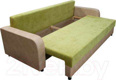 Диван Домовой Визит-7 3(80) (Cordroy 215/Кожзам РН2535-2А)