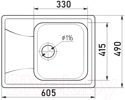 Мойка кухонная Arfeka Alexia (черный)