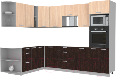 Готовая кухня Интерлиния Мила Лайт 1.88x2.8 левая без столешницы - фото