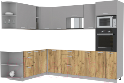 Готовая кухня Интерлиния Мила Лайт 1.88x2.8 левая без столешницы - фото