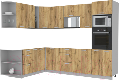 Готовая кухня Интерлиния Мила Лайт 1.88x2.8 левая без столешницы - фото