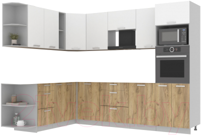 Готовая кухня Интерлиния Мила Лайт 1.88x2.8 левая без столешницы - фото