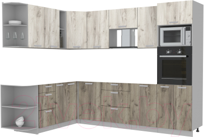 Готовая кухня Интерлиния Мила Лайт 1.88x2.8 левая без столешницы - фото