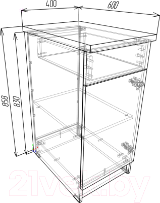 Шкаф-стол кухонный Eligard Urban ШСКс 40 1Я
