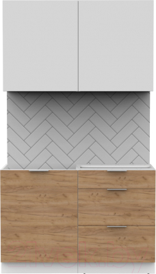 Готовая кухня Интермебель Микс Топ-1 1.2м без столешницы - фото