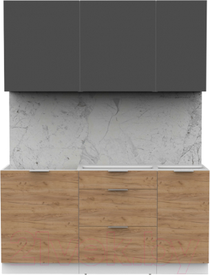 Готовая кухня Интермебель Микс Топ-2 1.6м без столешницы - фото