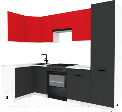 Готовая кухня ВерсоМебель Эко-2 1.2x2.7 левая - фото