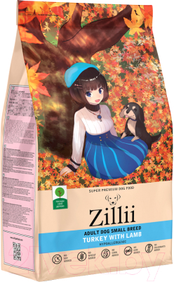 Сухой корм для собак Zillii Adult Dog Small Breed индейка с ягненком / 5658011 - фото