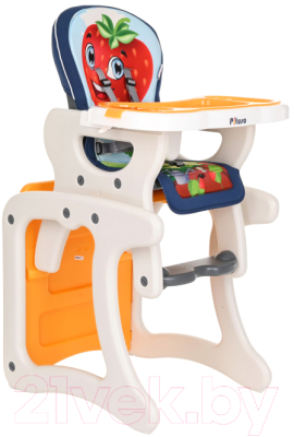 Стульчик для кормления Pituso Carlo Srawberry / HB-GY-08 (оранжевый) - фото
