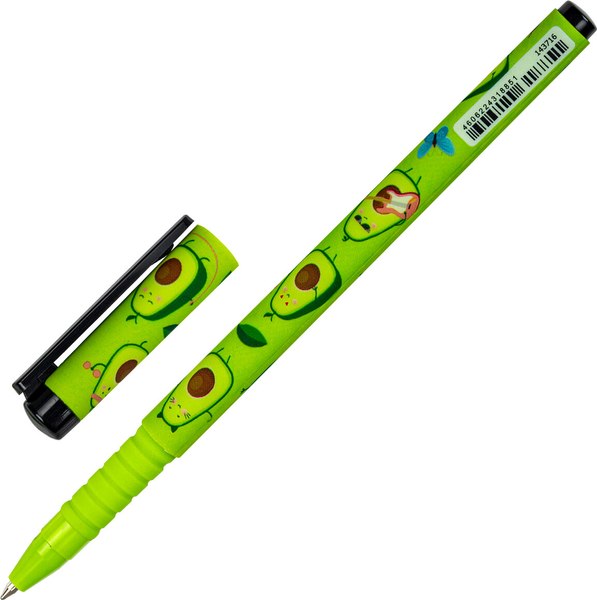 Ручка шариковая Brauberg Soft Touch Grip Avocado / 143716 - фото