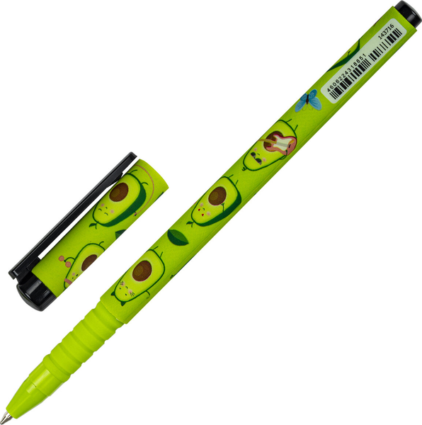 Ручка шариковая Brauberg Soft Touch Grip Avocado / 143716
