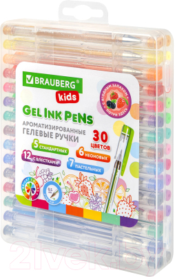 Набор гелевых ручек Brauberg Kids Fruits / 143823 - фото
