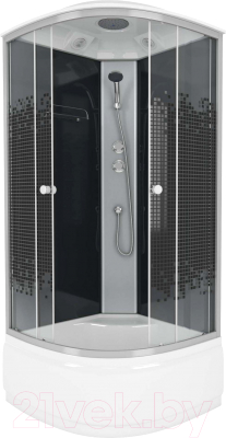 Душевая кабина Niagara NG-7507-14 80x80 (черный, мозаика стекло)