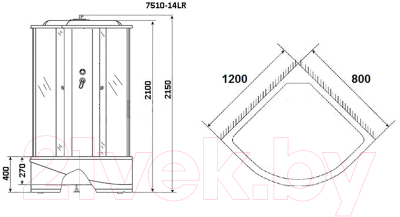 Душевая кабина Niagara NG-7510-14R 120x80