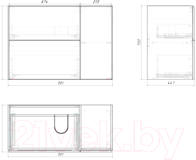 Тумба под умывальник Grossman Адель 100 / 1010002