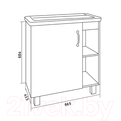 Тумба под умывальник Grossman Флай 70 / 107002
