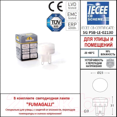 Светильник уличный Fumagalli Teresa 2L4.000.000.LXZ1L