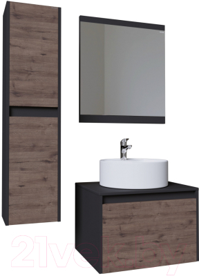 Шкаф-полупенал для ванной Grossman Смарт 30 / 303011