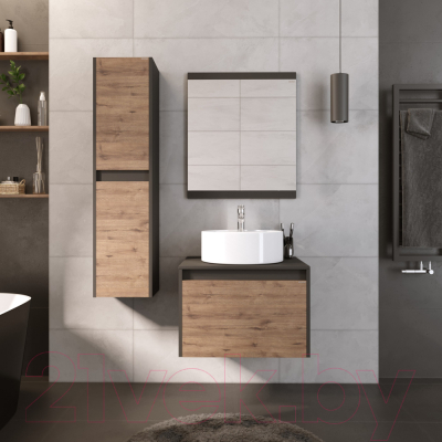 Шкаф-полупенал для ванной Grossman Смарт 30 / 303011