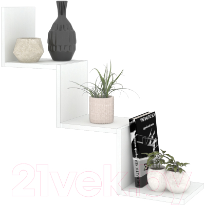 Полка Кортекс-мебель КМ 27 (белый)