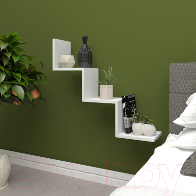 Полка Кортекс-мебель КМ 27 (белый)