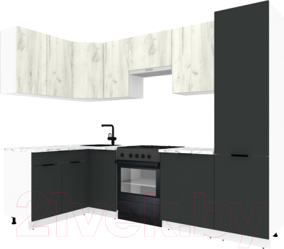 Готовая кухня ВерсоМебель Эко-2 1.4x2.7 левая - фото