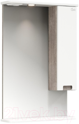 Шкаф с зеркалом для ванной Onika Харпер 52.01 / 205216 R (белый глянцевый) - фото