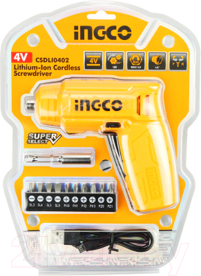Электроотвертка INGCO CSDLI0402