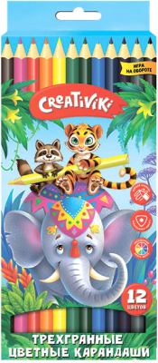 Набор цветных карандашей Creativiki КЦТ12КР - фото
