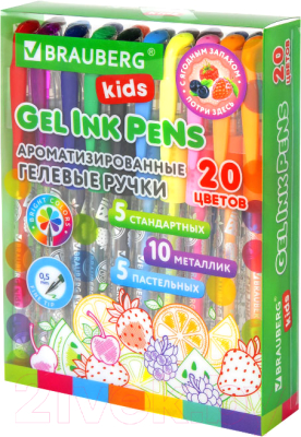 Набор гелевых ручек Brauberg Kids Fruits / 143824 - фото