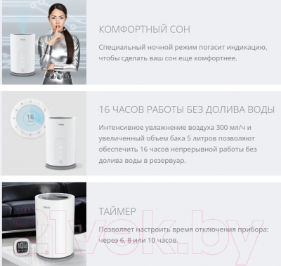 Ультразвуковой увлажнитель воздуха Funai Taiko USH-TKE7251WC