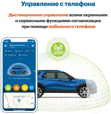 Автосигнализация StarLine S66ВТ GSM Eco v2