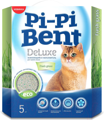 Наполнитель для туалета Pi-Pi-Bent Bent Deluxe Fresh Grass - фото