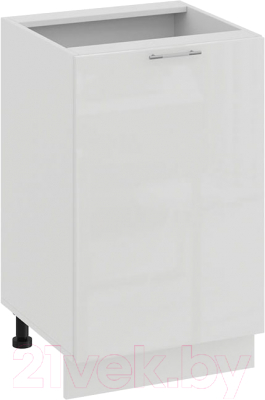 Шкаф-стол кухонный ТриЯ Весна 1Н5 (белый/белый глянец) - фото