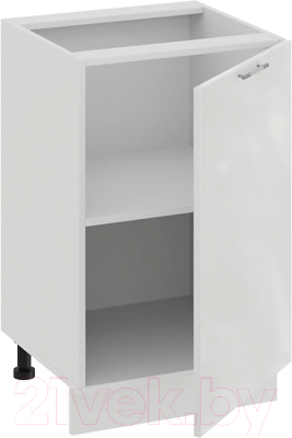 Шкаф-стол кухонный ТриЯ Весна 1Н5 (белый/белый глянец)