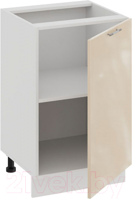 Шкаф-стол кухонный ТриЯ Весна 1Н5 (белый/ваниль глянец)