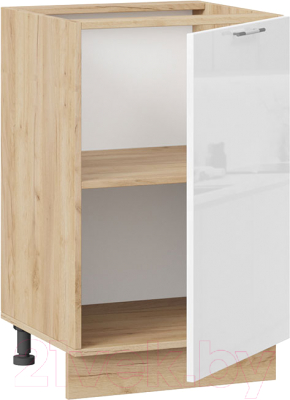 Шкаф-стол кухонный ТриЯ Весна 1Н5 (дуб крафт золотой/белый глянец)