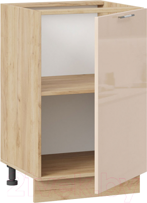 Шкаф-стол кухонный ТриЯ Весна 1Н5 (дуб крафт золотой/ваниль глянец)