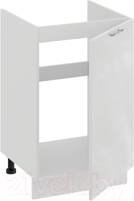 Шкаф под мойку ТриЯ Весна 1Н5М (белый/белый глянец)