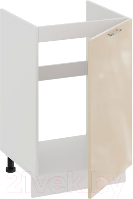 Шкаф под мойку ТриЯ Весна 1Н5М (белый/ваниль глянец)