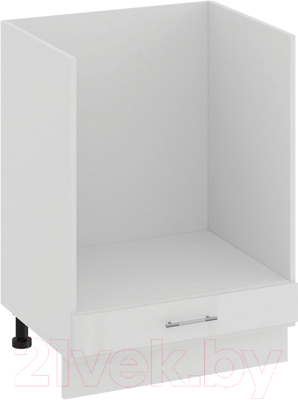 Шкаф под духовку ТриЯ Весна 1Н6Б (белый/белый глянец) - фото