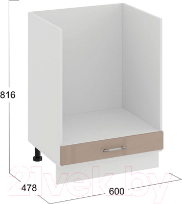 Шкаф под духовку ТриЯ Весна 1Н6Б (белый/кофе с молоком)