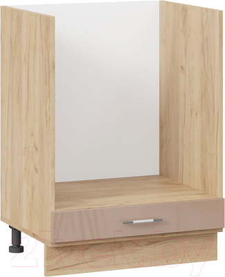 Шкаф под духовку ТриЯ Весна 1Н6Б (дуб крафт золотой/кофе с молоком) - фото