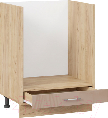 Шкаф под духовку ТриЯ Весна 1Н6Б (дуб крафт золотой/кофе с молоком)