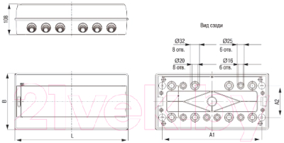 Бокс пластиковый IEK MKP72-N3-18-55