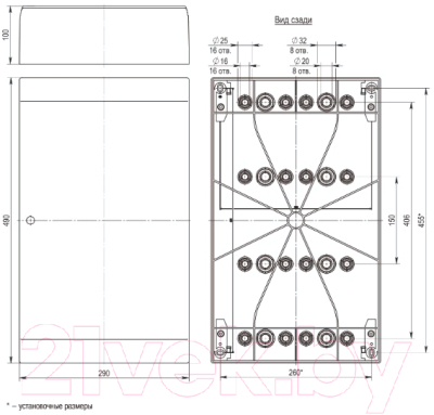 Бокс пластиковый IEK MKP82-N-36-41-05