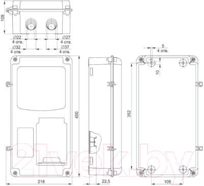 Бокс пластиковый IEK MSP1-N-08-66-L