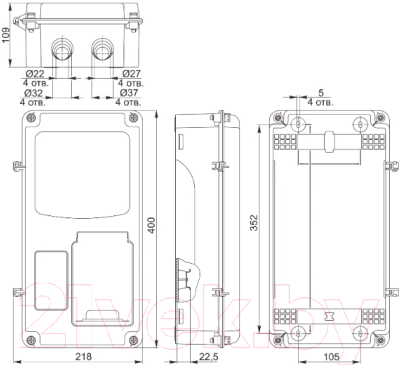 Бокс пластиковый IEK MSP1-N-08-55